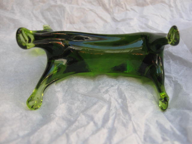 Viking Green Glass Horse Figurine