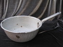Large Vintage Graniteware Enamelware Gray Pan