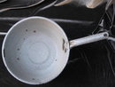 Large Vintage Graniteware Enamelware Gray Pan