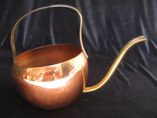 Copper Watering Can With Brass Spout & Handle