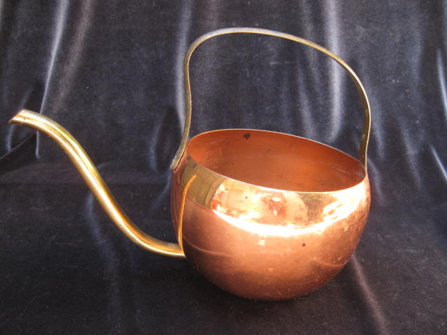 Copper Watering Can With Brass Spout & Handle