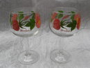 Set Of 2 Franciscan Desert Rose Glass Wine Goblets