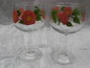Set Of 2 Franciscan Desert Rose Glass Wine Goblets