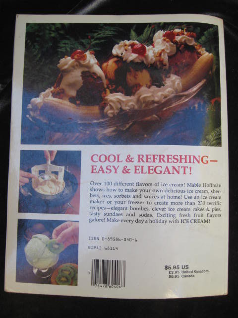 Vintage Ice Cream Recipes Cook Book Illustrated Cookbook