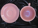 2 Homer Laughlin Fiesta Pink Cups & Saucers