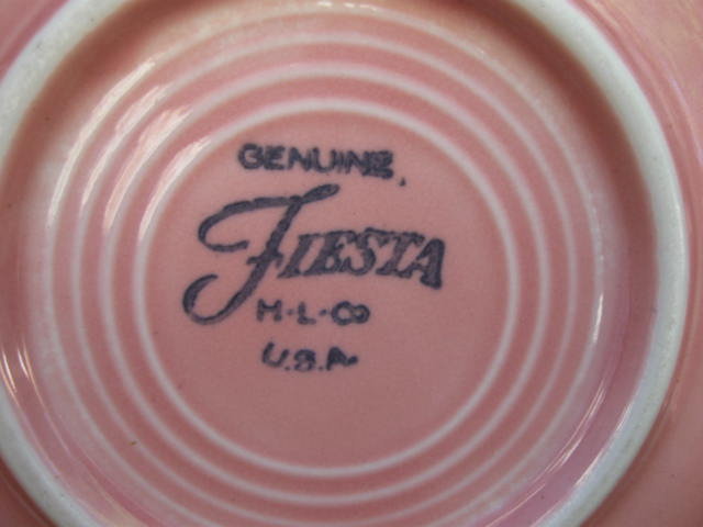 2 Homer Laughlin Fiesta Pink Cups & Saucers