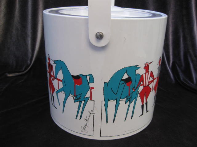 Vintage Georges Briard Polo Ponies & Players Ice Bucket