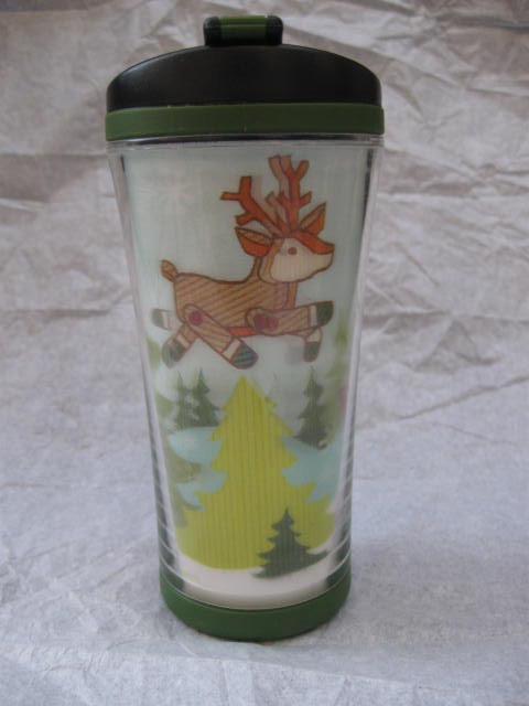 Starbucks 2007 Hologram Reindeer Travel Mug Or Thermal Mug
