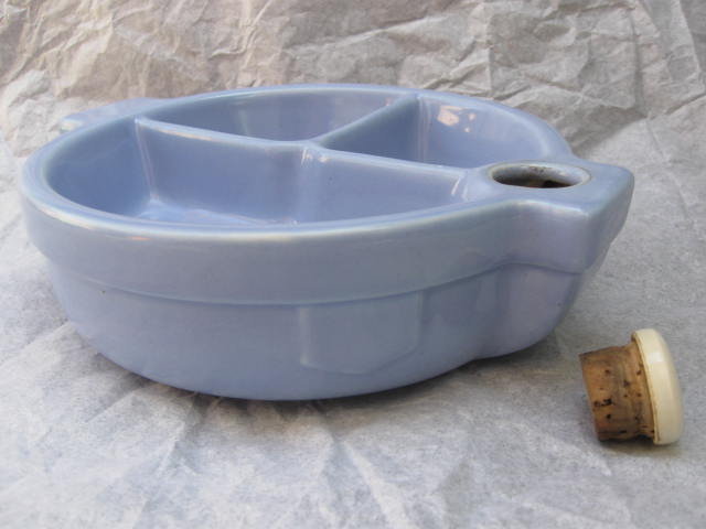 Vintage Baby's Ceramic Divided Warming Dish or Bowl
