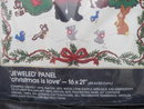 New Vintage Bucilla Christmas is Love Wall Hanging Jeweled Panel Kit 48636