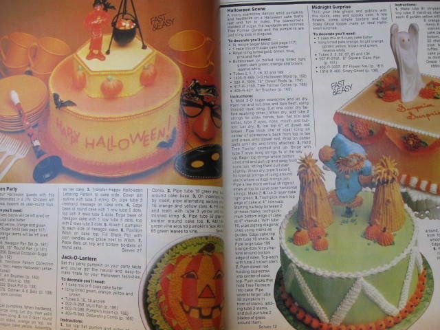 The Wilton Yearbook Of Cake Decorating 1977 & Jack O Lantern Cake Pan