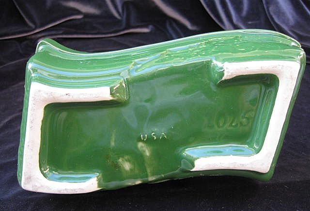 Vintage Green & White Peace Dove Planter