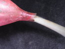 Large Indent Pink Glass Bird With Spun Tail Christmas Ornament