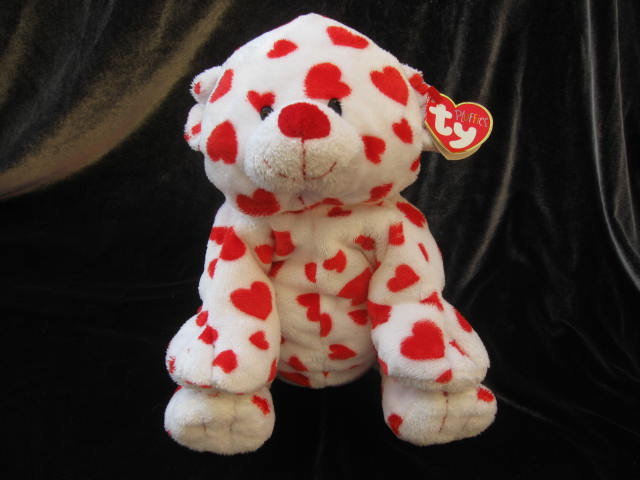 Ty Dreamsy The Red & White Valentine's Baby Bear Cub Plush Pluffie