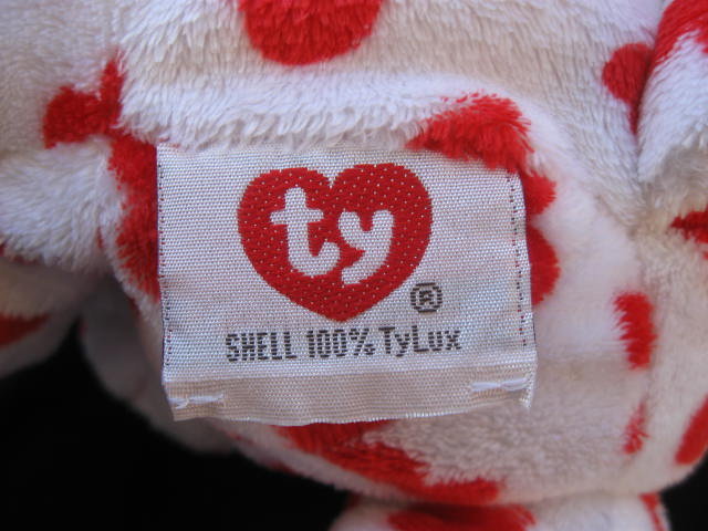Ty Dreamsy The Red & White Valentine's Baby Bear Cub Plush Pluffie