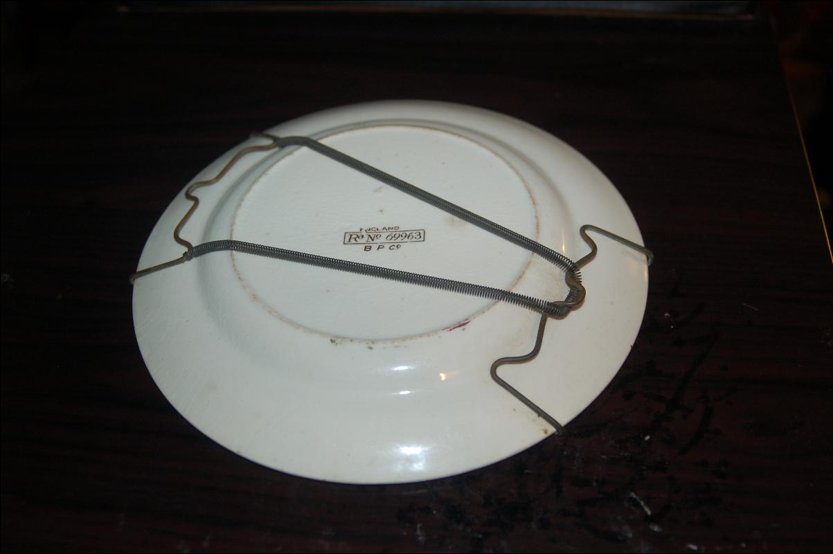 ANTIQUE ALPHABET PLATE W/ ENGLISH REGISTRY NUMBER