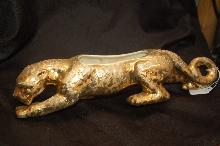 MCCOY POTTERY COUGAR GOLD DECORATED