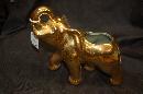 gold decorated pottery elephant