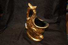 GOLD DECORATED FISH PITCHER BY UPCO