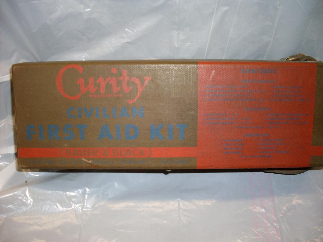 FIRST AIDE CURITY CIVILIAN FIRST AIDE KIT BAUER AND BLACK