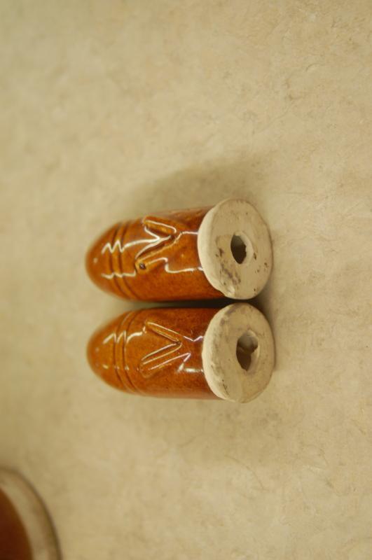 rare victory bullet/shell pottery salt and pepper