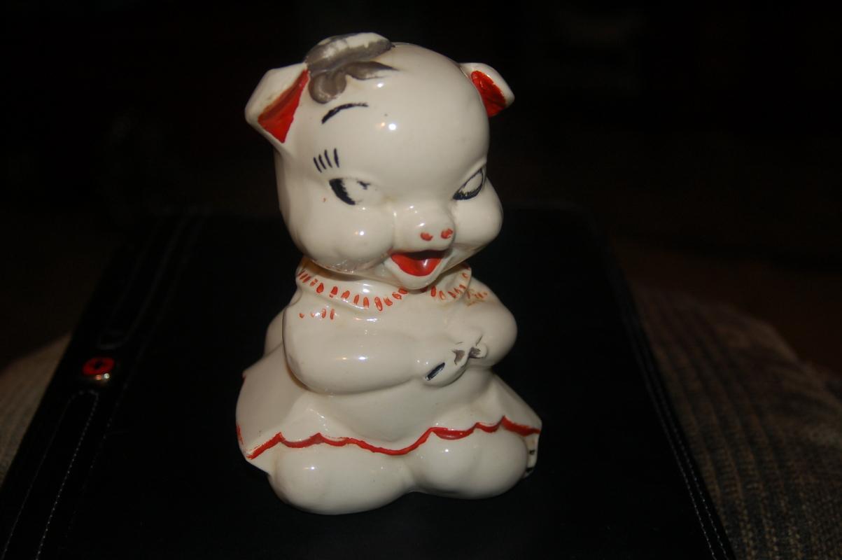 ANTIQUE CERAMIC PIGGY BANK-SHAWNEE