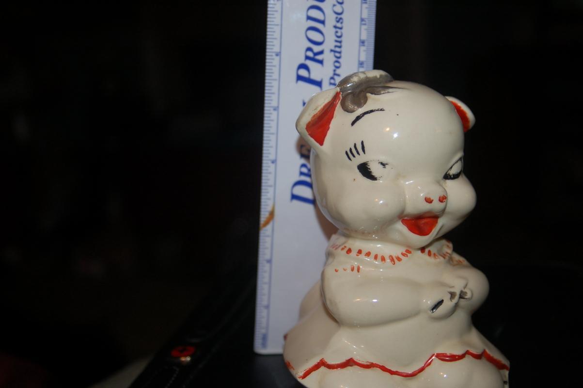 ANTIQUE CERAMIC PIGGY BANK-SHAWNEE