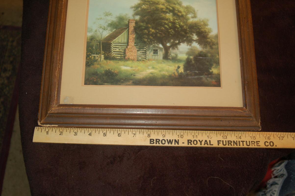 VINTAGE COLOR LITHOGRAPH LANDSCAPE