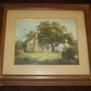 VINTAGE COLOR LITHOGRAPH LANDSCAPE