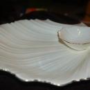 MIKASA FINE BONE CHINA CHIP DIP SHELL DISH