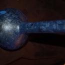 BEAUTIFUL ANTIQUE BLUE BARBER BOTTLE