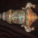 ANTIQUE ORIENTAL URN HAND PAINTED