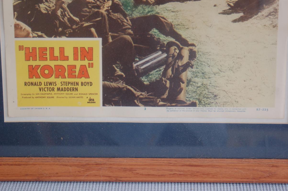 WAR MOVIE LOBBY CARD FRAMED