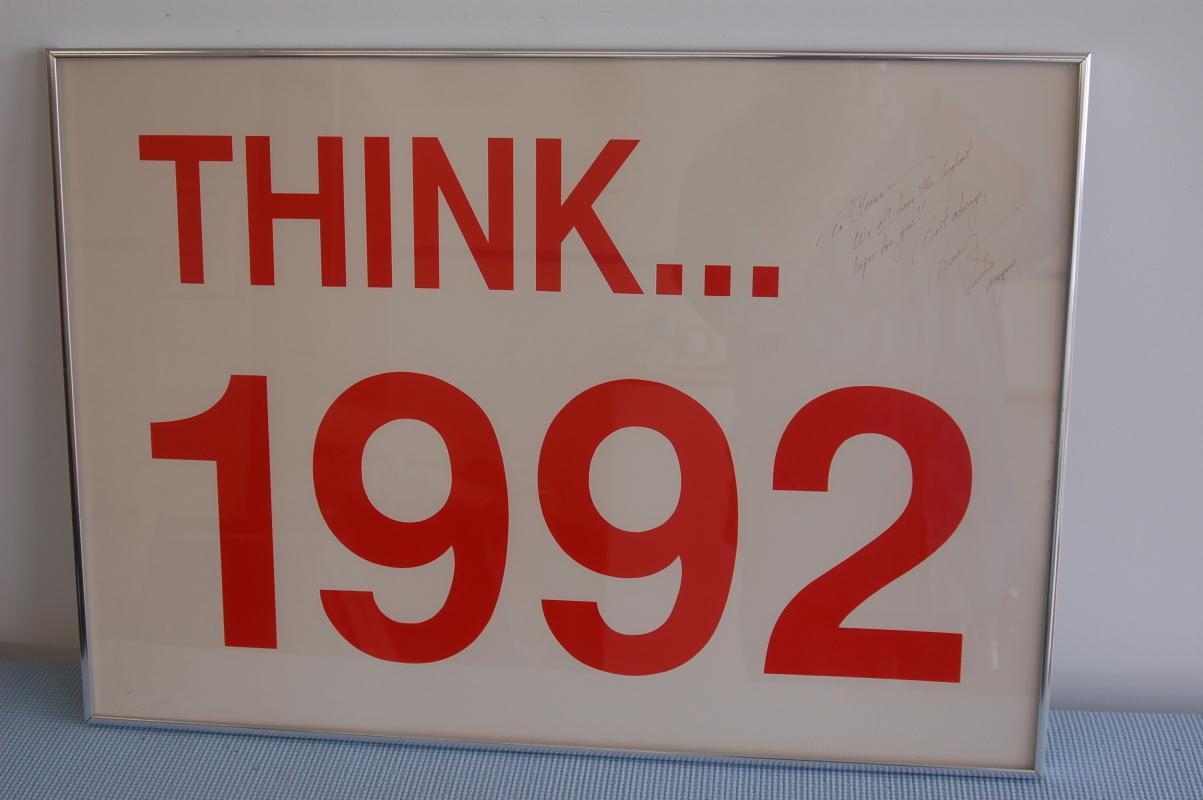 CAMPAIGN POSTER SIGNED BY MAYOR COLUMBUS OHIO