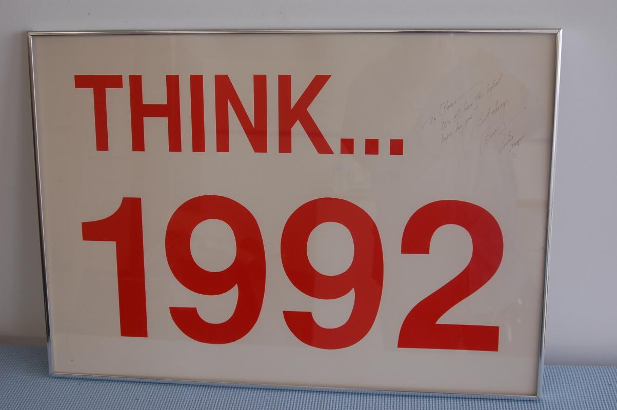 CAMPAIGN POSTER SIGNED BY MAYOR COLUMBUS OHIO