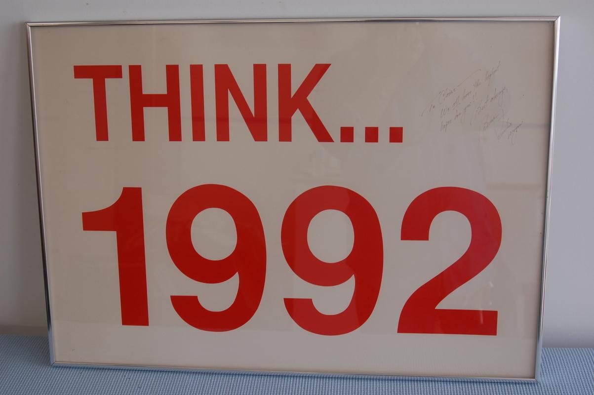 CAMPAIGN POSTER SIGNED BY MAYOR COLUMBUS OHIO