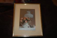PHOTOGRAPH SIGNED BY ARTIST TED COOPER A STILL LIFE STUDY FRAMED