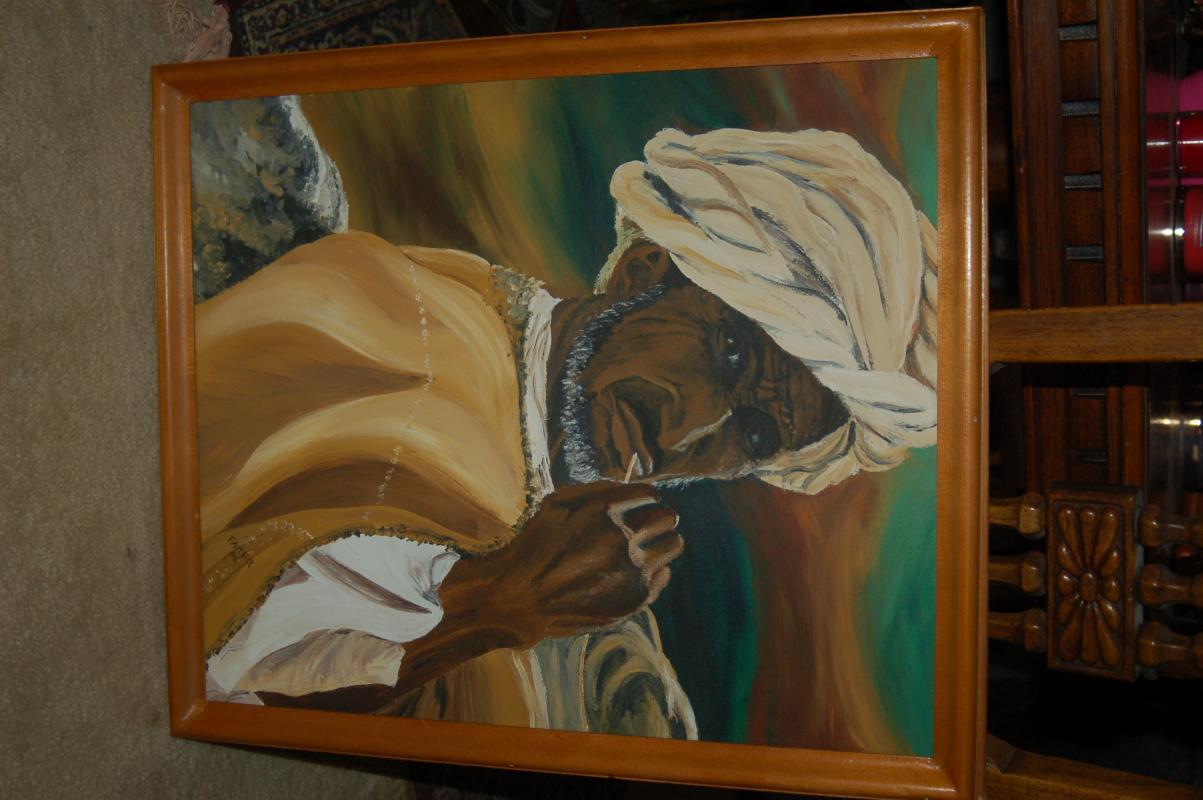 STRIKING PAINTING IN FRAME SIGNED BY ARTIST ON CANVAS!