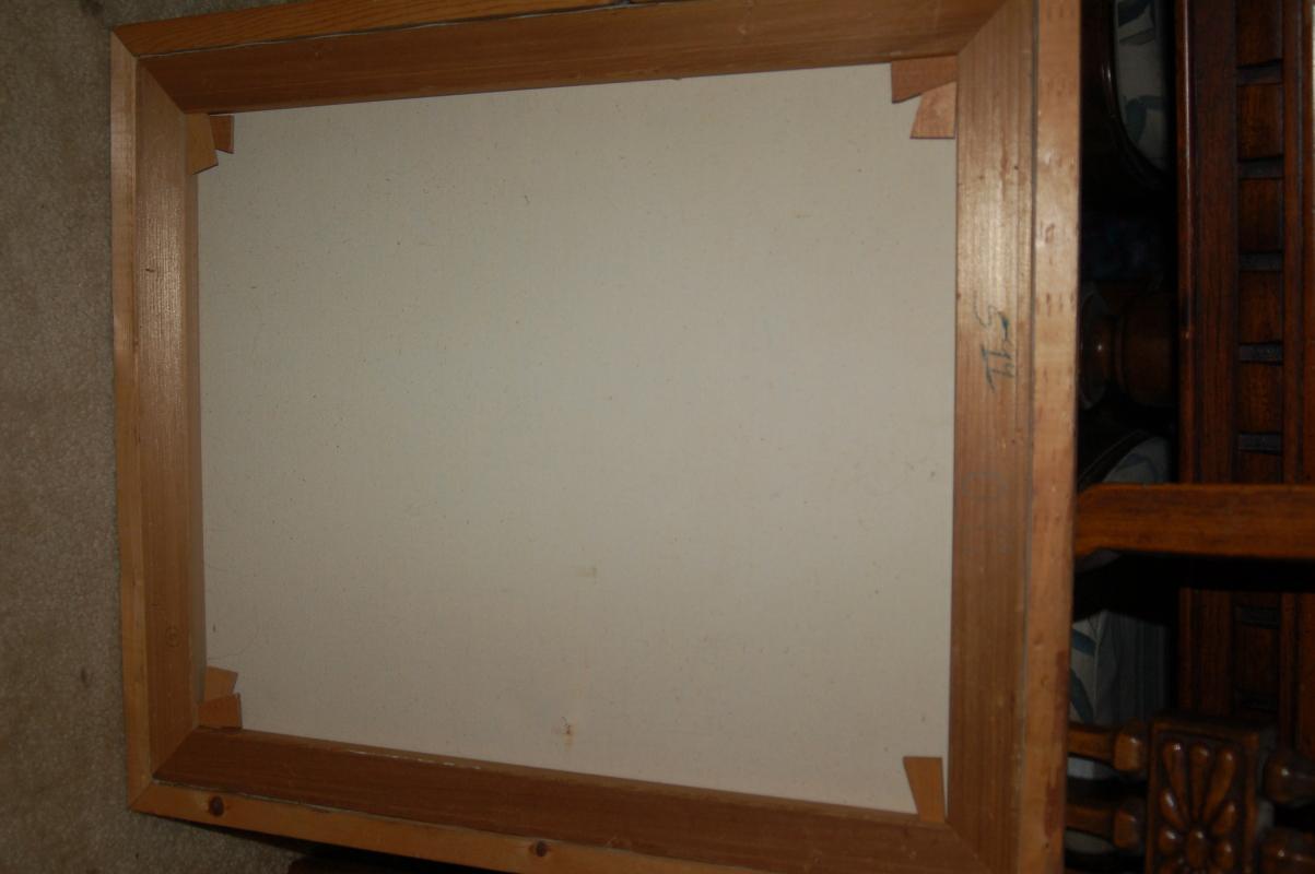 STRIKING PAINTING IN FRAME SIGNED BY ARTIST ON CANVAS!