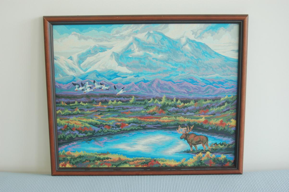 STRIKING VINTAGE PAINT BY NUMBER! COLLECTIBLE!