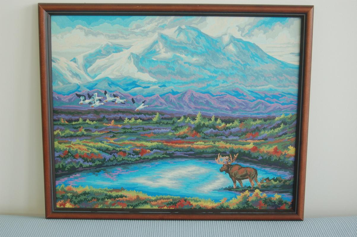 STRIKING VINTAGE PAINT BY NUMBER! COLLECTIBLE!