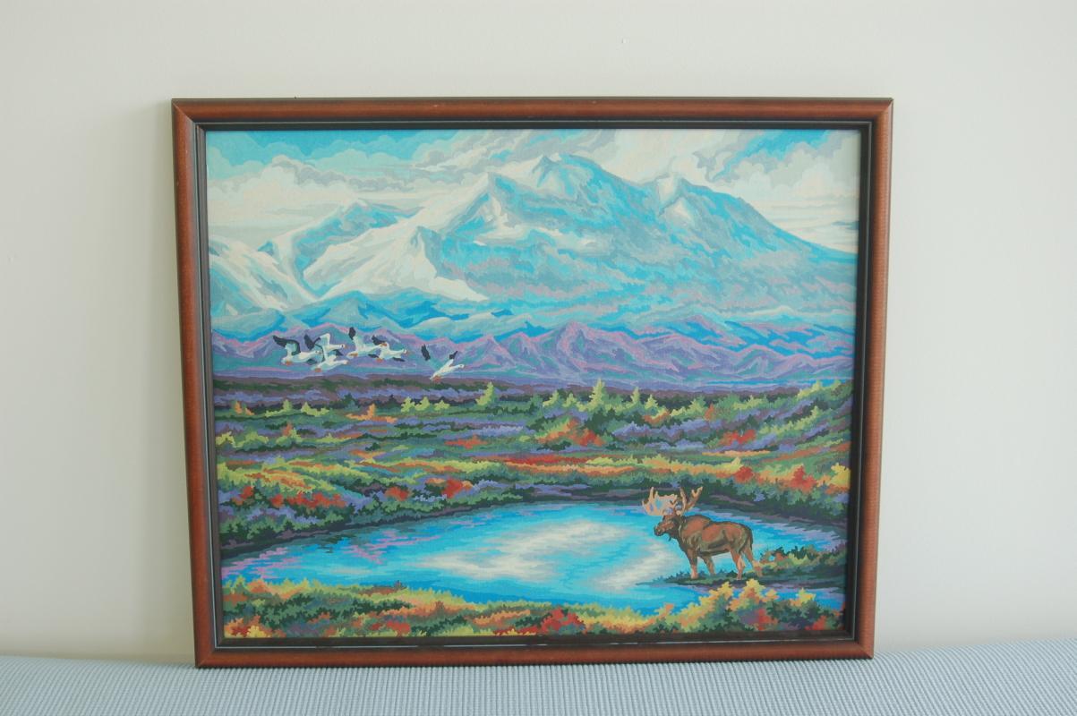 STRIKING VINTAGE PAINT BY NUMBER! COLLECTIBLE!