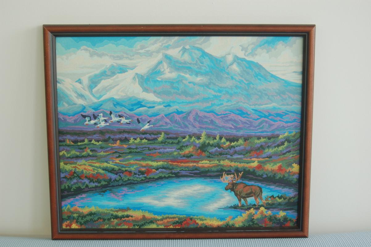 STRIKING VINTAGE PAINT BY NUMBER! COLLECTIBLE!