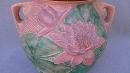 Pink Water Lily Roseville 1-8 Cookie Jar - 1940s