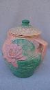 Pink Water Lily Roseville 1-8 Cookie Jar - 1940s