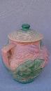 Pink Water Lily Roseville 1-8 Cookie Jar - 1940s