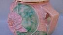 Pink Water Lily Roseville 1-8 Cookie Jar - 1940s