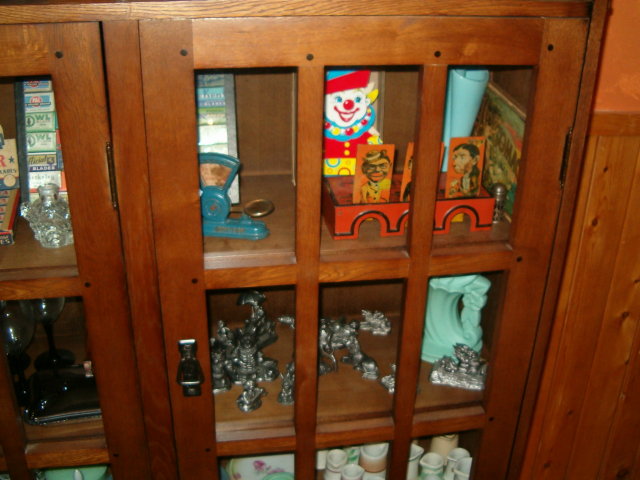 mission style bookcase 3-door pegged