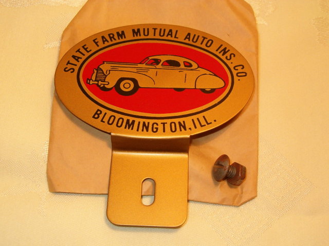 State Farm tag 1940's mint advertising