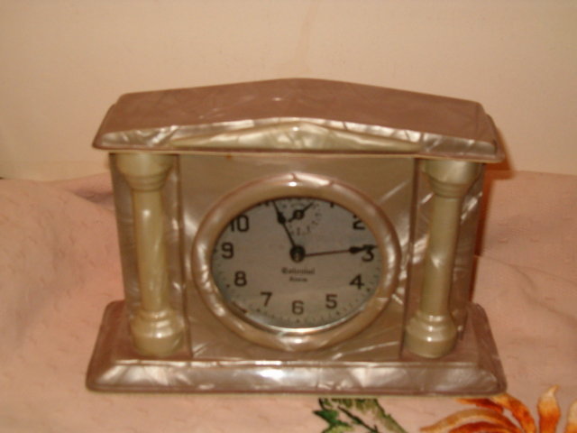 Celluloid alarm clock
